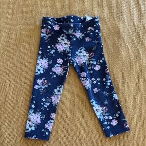 Janie and Jack Navy Floral Leggings